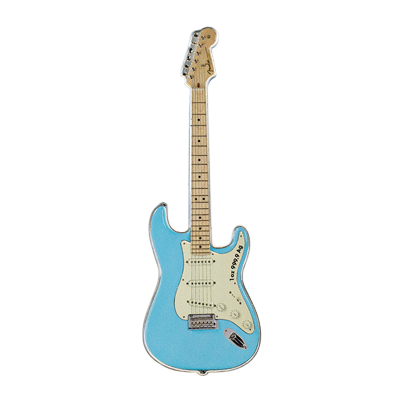 A picture of a Pièce de 1 oz en forme de guitare StratocasterMD de FenderMD finition Daphne Blue
